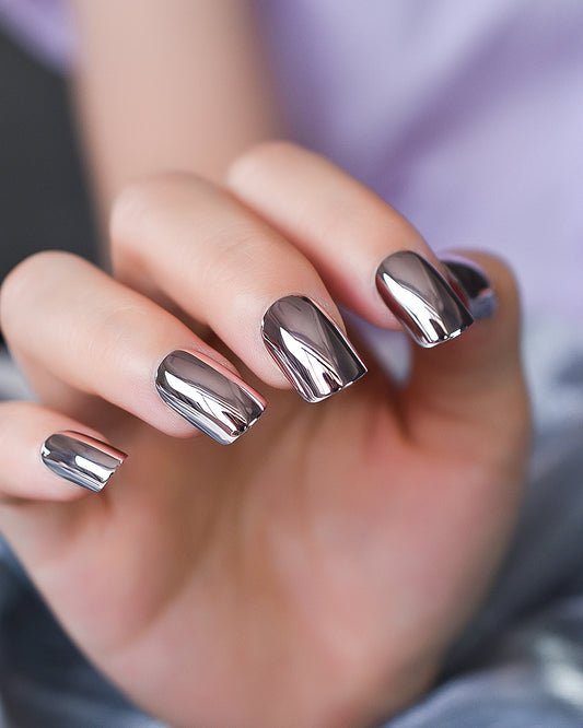 Pegatinas de presión cromadas en forma de gota de agua