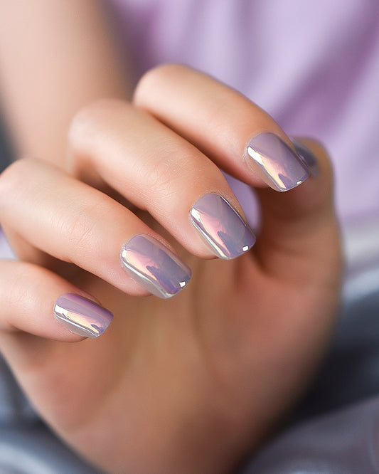 Pegatinas de presión cromadas en forma de gota de agua