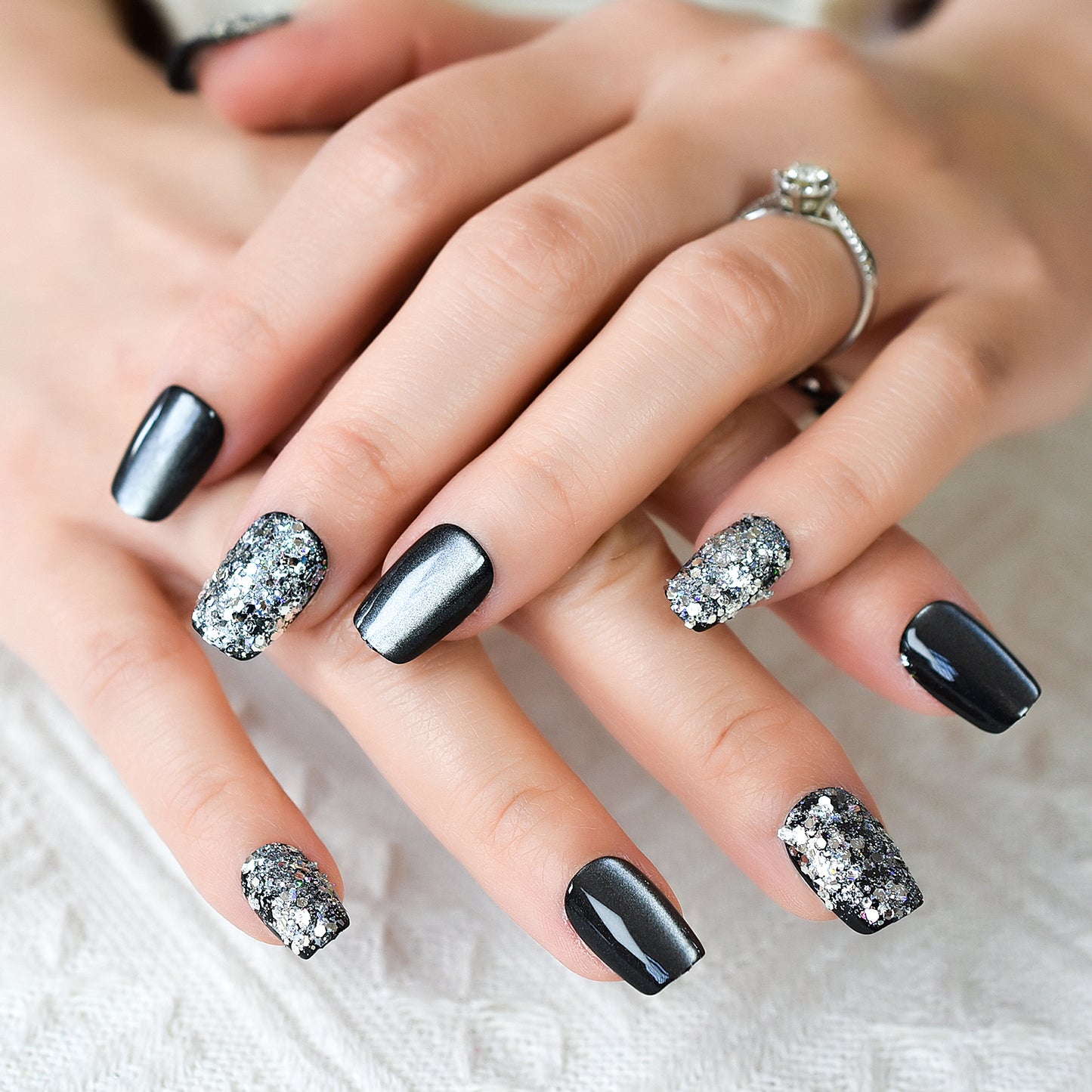 Grey glitter