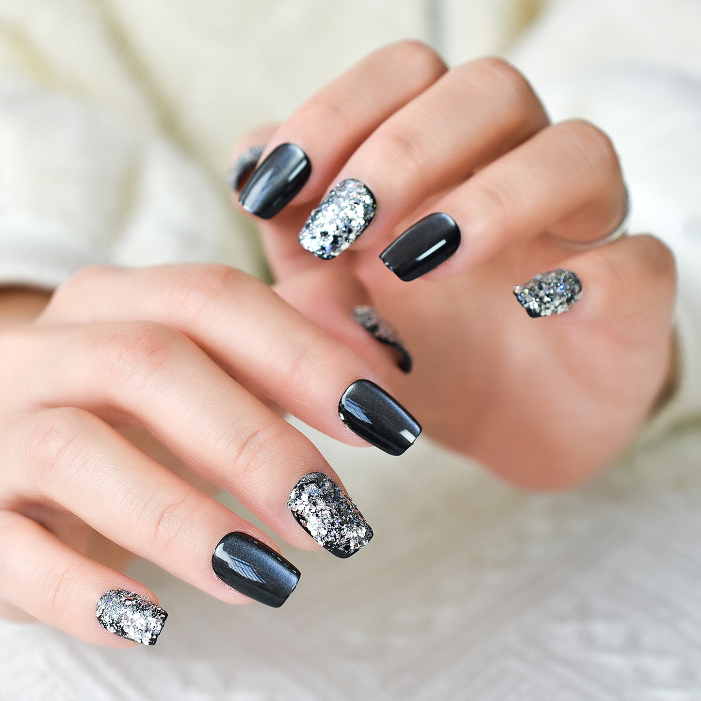 Grey glitter