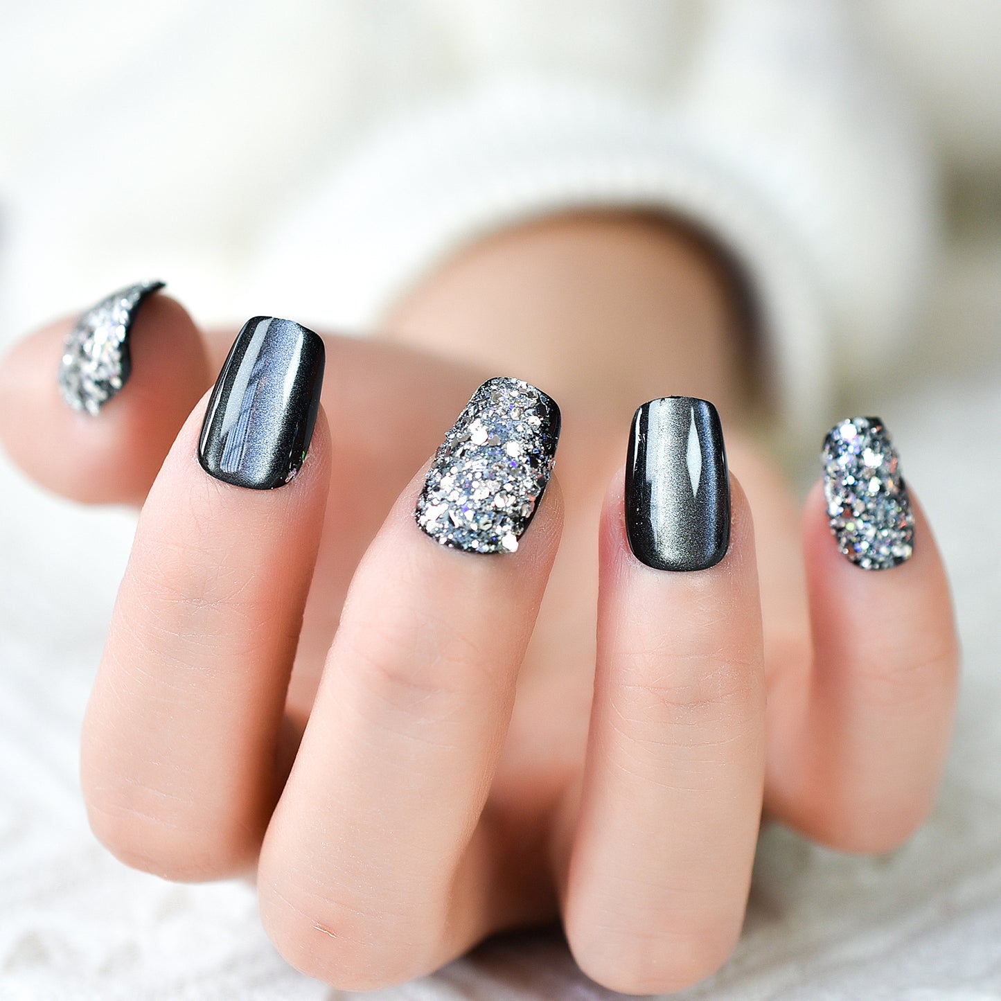 Grey glitter