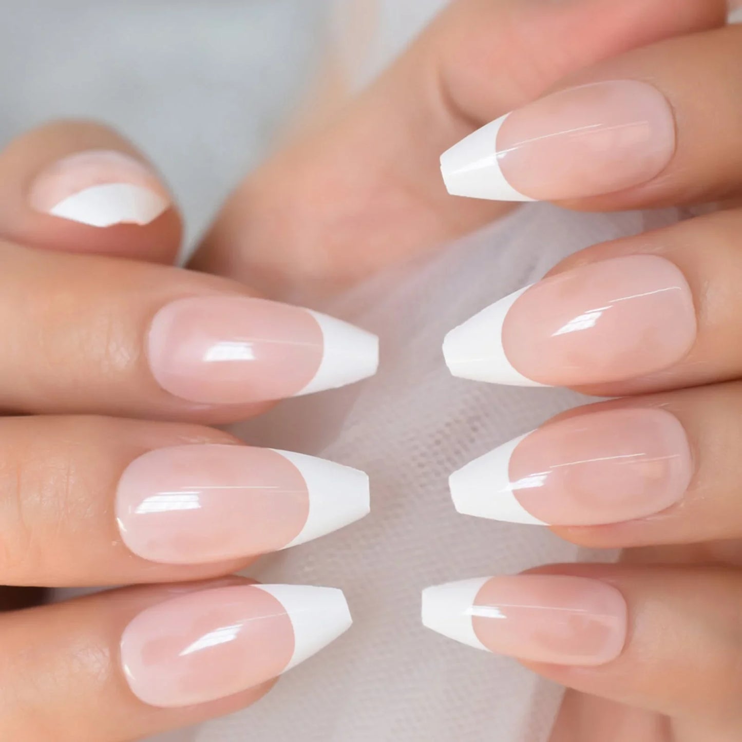 Medium Coffin French Tips L6208