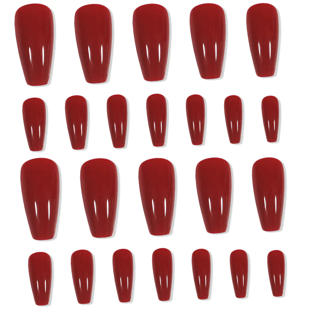 Medium Coffin Solid Color Red L5581