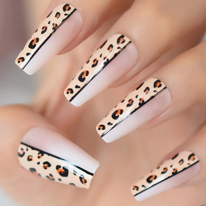 Medium Coffin Half Leopard Half Ombre L5866