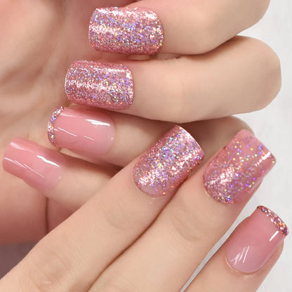 Short Square Glitter Designed L6172