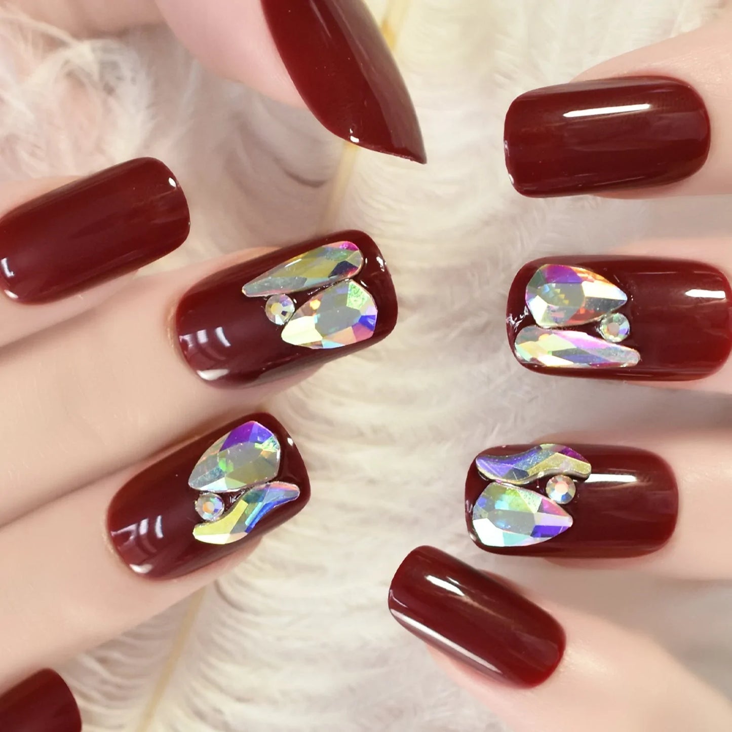 Medium Squoval Uv Gel Diamond L6348