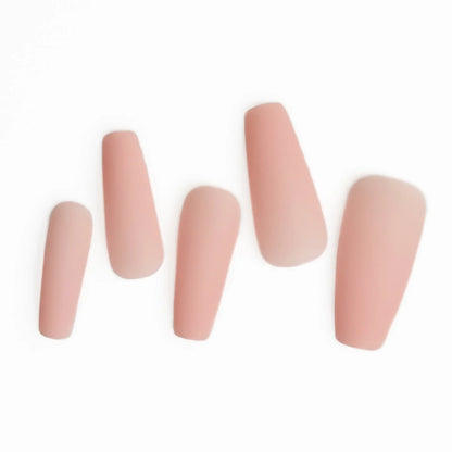 Medium Coffin Matte Solid Color Pink L5708