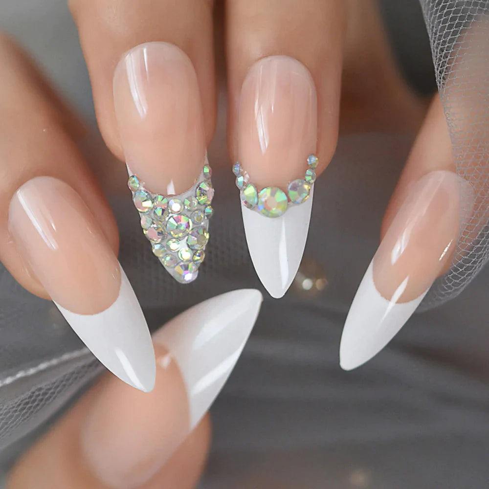 Long Stiletto French Diamond L5422