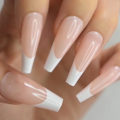 Long Coffin Classy French Tips L5864
