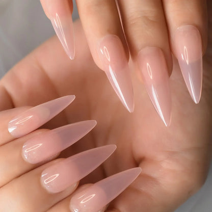 Long Stiletto Translucency Pink L6152