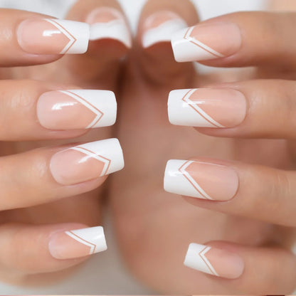 Medium Square French Tips L6218