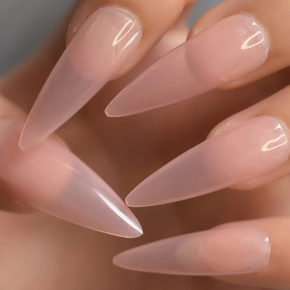 Long Stiletto Translucency Pink L6152