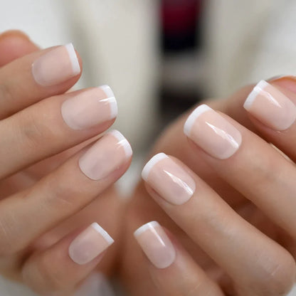 Short Square Small French Tips L5608