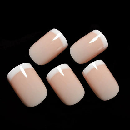 Short Square Small French Tips L5608